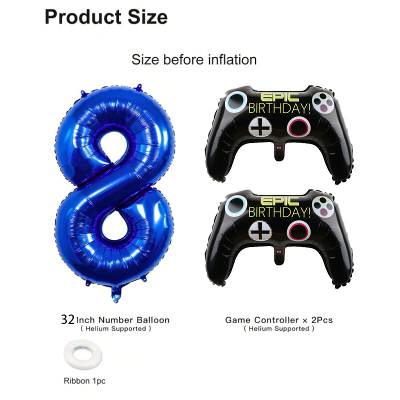 3pcs Video Game Party Supplies - Gaming Accessories For Room 评论和价格