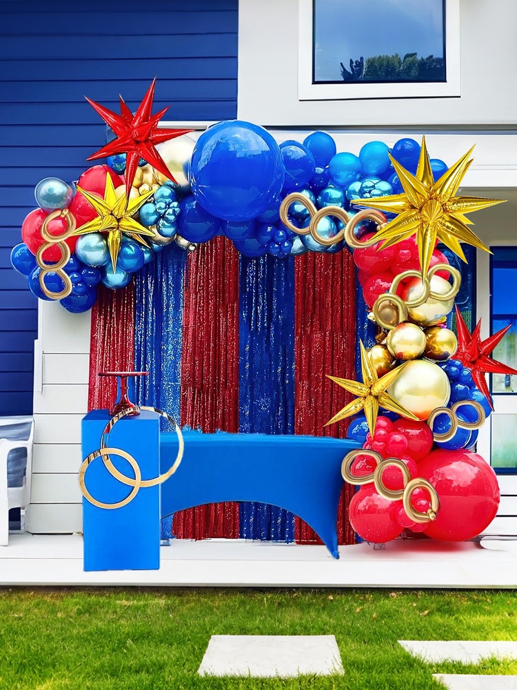 126pcs Kozee Red Blue Gold Bal - Gaming Accessories For Room 评论和价格